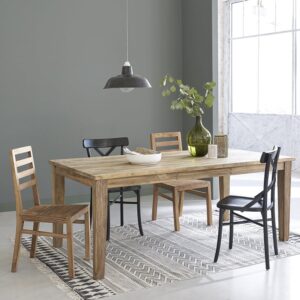 wohnli-moebel-suche-M20028389-1 Ausziehbarer Tisch aus recyceltem Teakholz 14 Personen 200x77x100cm Holz Beige BERAH GETAH Möbel Esszimmermöbel Esstische