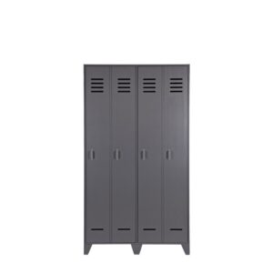 Wohnli Möbelsuche - 2-türiger anthrazitfarbener Holzschrank