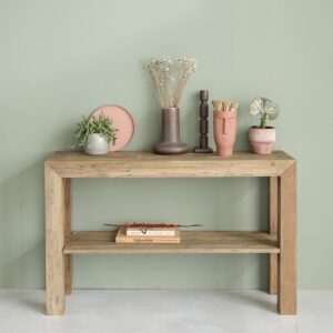 120x75x120cm Holz Beige BERAH GETAH Möbel Wohnzimmermöbel Konsolentische