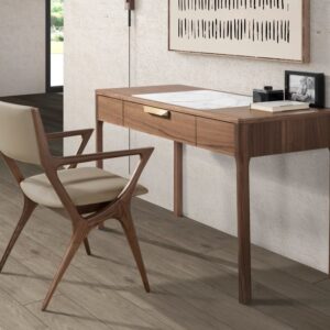 wohnli-moebel-suche-M20029431-1 Schminktisch aus Walnussholz und Marmordetail 55x76x120cm Holz Braun Angel Cerda Möbel Schlafzimmermöbel Schminktische