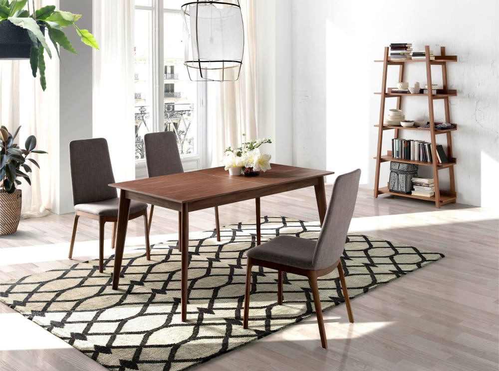 wohnli-moebel-suche-M20029529-1 Ausziehbarer Esstisch Rechteckig Walnuss 85x75x150cm Spanplatte Braun Angel Cerda Möbel Esszimmermöbel Esstische