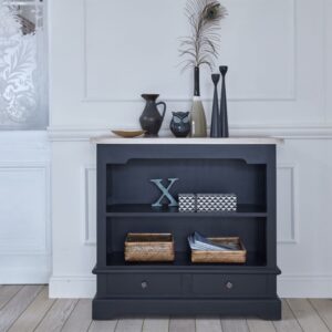 Kommode aus Mahagoni und massivem Teakholz 95 cm 96x90x96cm Holz Schwarz BERAH GETAH Möbel Schlafzimmermöbel Kommoden