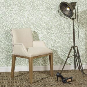 wohnli-moebel-suche-M20030481-1 Zeitgenössischer Tischsessel aus Massivholz und Leinen Ficelle 56x85x57cm Holz Beige Robin des Bois Möbel Esszimmermöbel Stühle