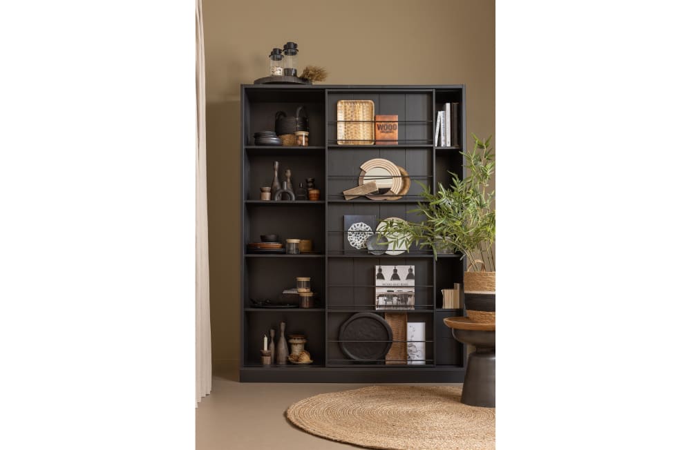 150x200x47cm Holz Schwarz WOOOD Möbel Schlafzimmermöbel Schränke