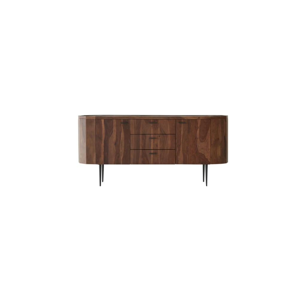 Wohnli Möbelsuche - Buffet aus massivem Palisanderholz und Marmor 175 cm