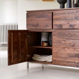 100x95x45cm Holz Braun Tikamoon Möbel Esszimmermöbel Sideboards, Highboards & niedrige Anrichten