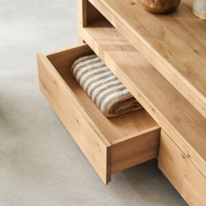 140x55x45cm Holz Beige Tikamoon Möbel Wohnzimmermöbel TV-Möbel