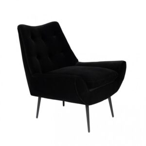 Wohnli Möbelsuche - Schwarzer Velours-Sessel Glodis
