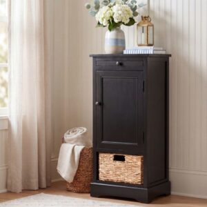 wohnli-moebel-suche-M20032537-1 Aufbewahrungsmöbel aus kiefernholz schwarz 40x87x33cm Holz Schwarz Safavieh Möbel Wohnzimmermöbel Aufbewahrungsmöbel