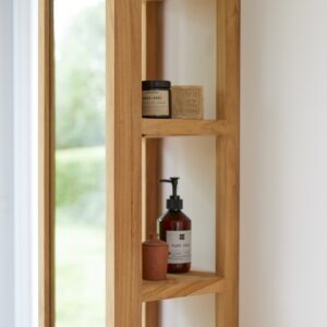wohnli-moebel-suche-M20033697-1 Hochschrank aus massivem Teak 30x170x25cm Holz Beige Tikamoon Möbel Badezimmermöbel Bad-Hochschränke