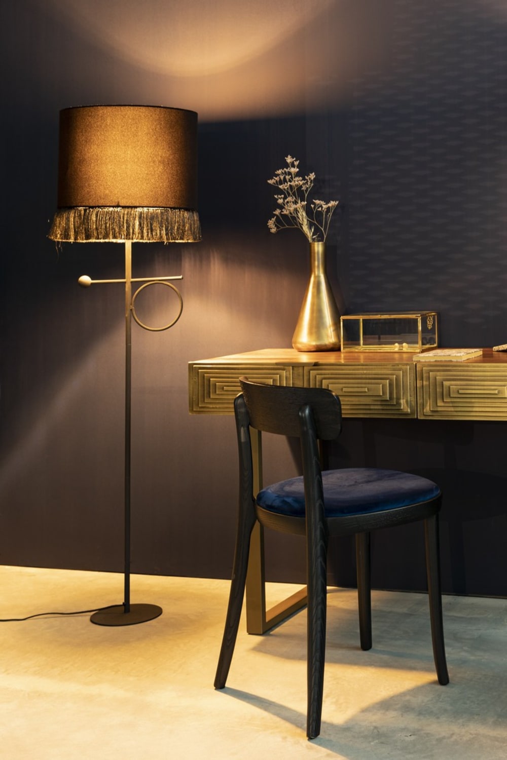 Konsole aus messingbeschichtetem Mangoholz 140x76x50cm Holz Braun Dutchbone Möbel Wohnzimmermöbel Konsolentische