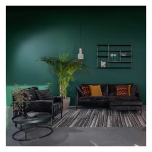 wohnli-moebel-suche-M20037509-1 Sitzhocker aus Kunstleder im Vintage-Stil 64x44x94cm Samt Grau Dutchbone Sofas und Sessel Sessel, Poufs und Fußbänke Fußbänke