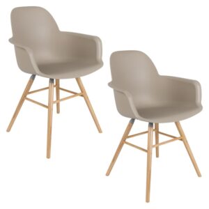wohnli-moebel-suche-M20039083 Wohnli Möbelsuche - 2er-Set Tischsessel aus Polypropylen taupe