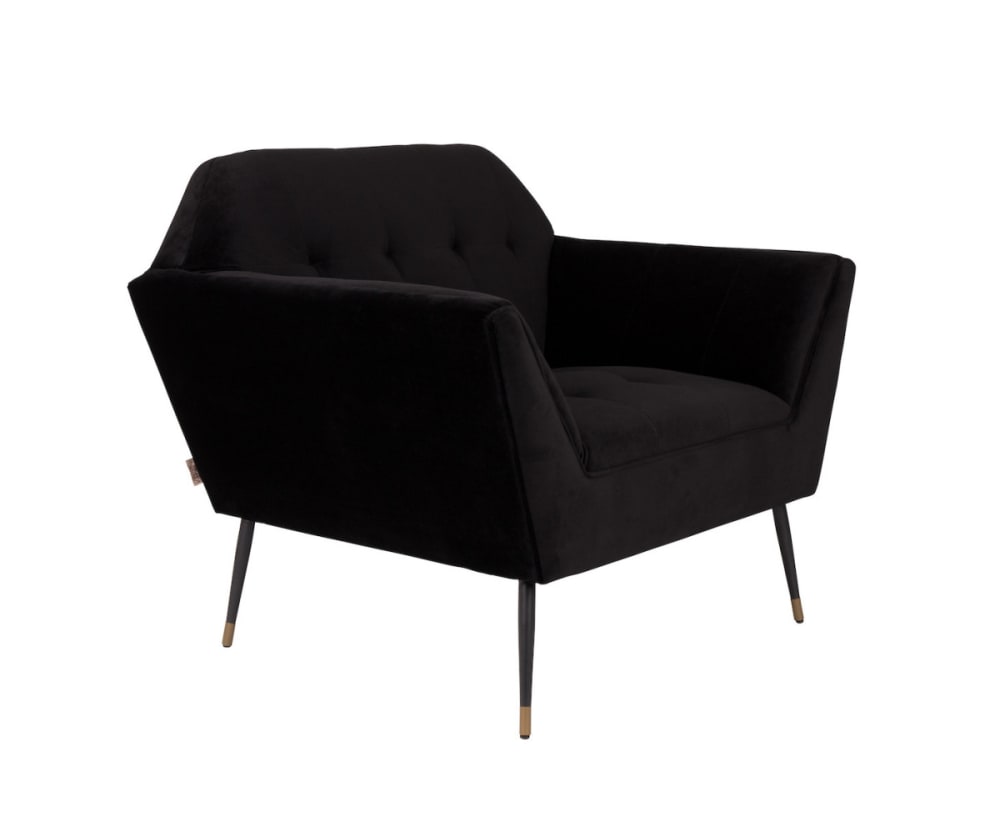 Wohnli Möbelsuche - Schwarzer Samt-Sessel Kate