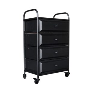 wohnli-moebel-suche-M20043457-1 Kommode aus Metall mit 4 Schubladen 32x83x0cm Metall Schwarz Decoclico Möbel Schlafzimmermöbel Aufbewahrungsmöbel