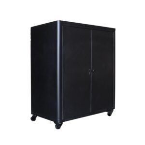 wohnli-moebel-suche-M20043460-1 2-türige Anrichte aus Metall 80x95x0cm Metall Schwarz Decoclico Möbel Esszimmermöbel Sideboards, Highboards & niedrige Anrichten