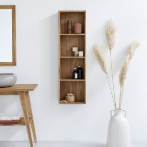 35x120x35cm Holz Beige BERAH GETAH Möbel Badezimmermöbel Bad-Hochschränke