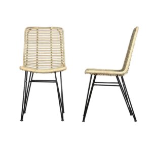 wohnli-moebel-suche-M20050374 Wohnli Möbelsuche - 2er Set Rattanstühle mit Metallbeinen