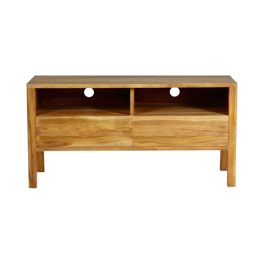 wohnli-moebel-suche-M20050377 Wohnli Möbelsuche - TV-Möbel aus massivem Teakholz 2 Schubladen 100 cm