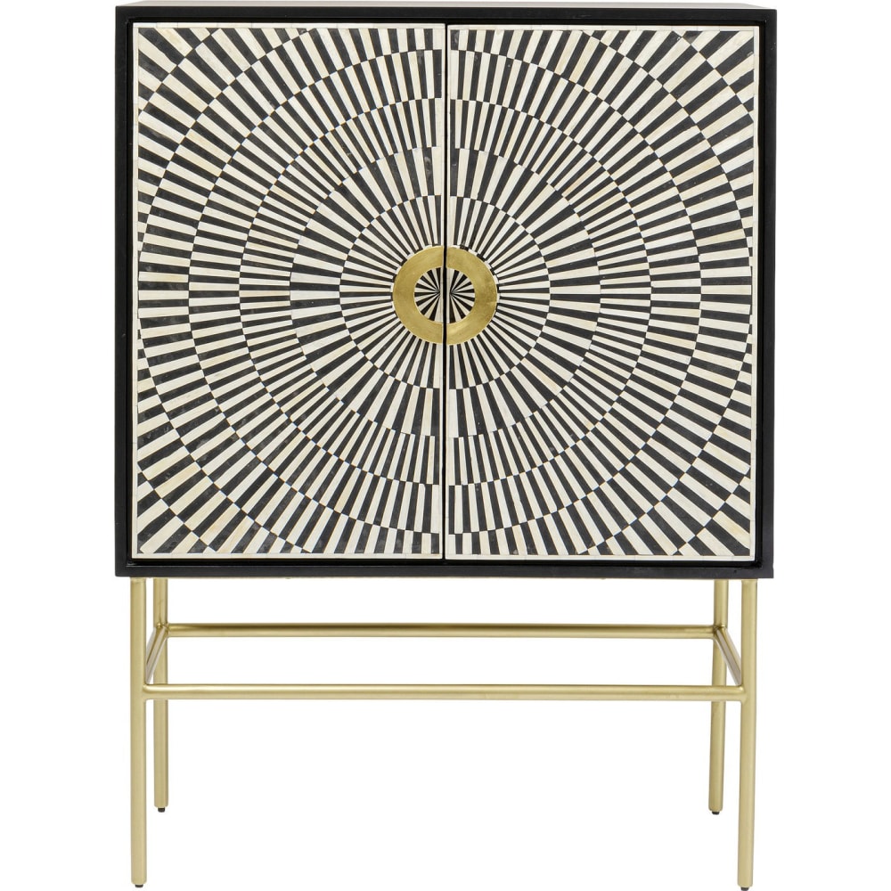 Wohnli Möbelsuche - Highboard mit 2 Türen aus Holz und Polyresin