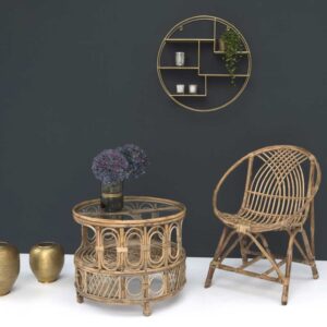 Vintage-Rattansessel Gigi 66x80x66cm Rattan Beige Decoclico Sofas und Sessel Sessel, Poufs und Fußbänke Sessel