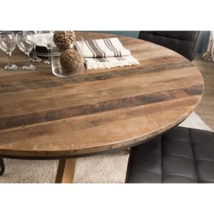 Esstisch aus recyceltem Teakholz Akazie und Mahagoni L130 130x78x130cm Holz Braun MACABANE Möbel Esszimmermöbel Esstische