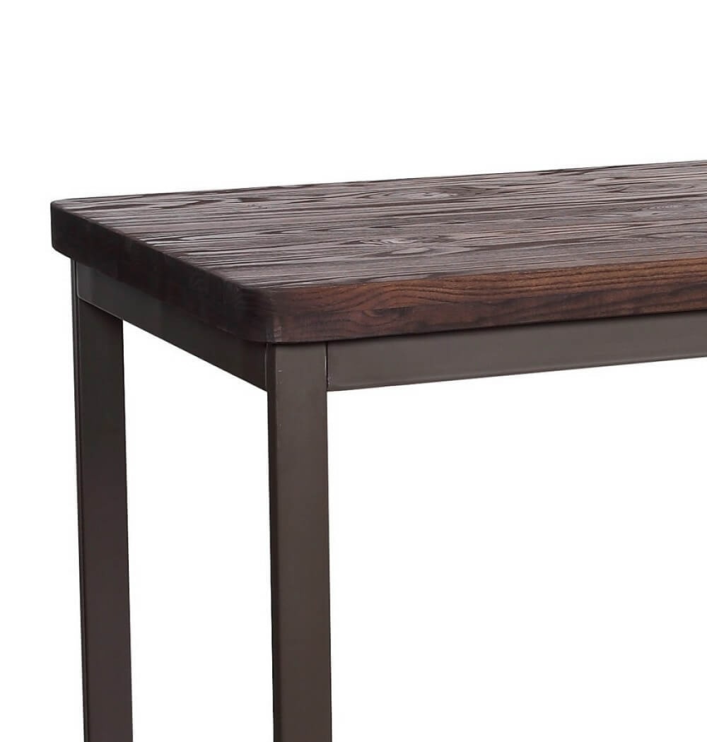 Stehimbiss 120 cm aus massivem Holz und Stahl 120x105x70cm Holz Braun Mathi Design Möbel Esszimmermöbel Esstische