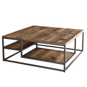 wohnli-moebel-suche-M21007290 Wohnli Möbelsuche - Quadratischer Couchtisch aus recyceltem Holz und Metall L100