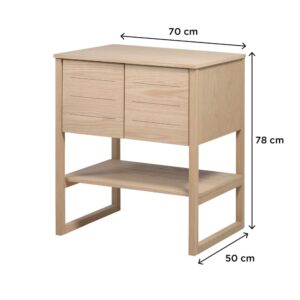 wohnli-moebel-suche-M21009577-1 Einzelwaschtischunterschrank aus Eiche 70x78x50cm Holz Braun Mob In Möbel Badezimmermöbel Waschtische