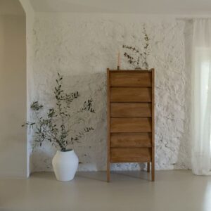 Kommode mit 6 Schubladen Vintage 50x120x35cm Holz Braun Decoclico Möbel Schlafzimmermöbel Aufbewahrungsmöbel