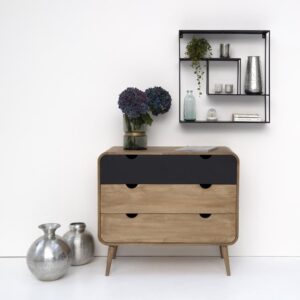 wohnli-moebel-suche-M21018819-1 Wandregal aus Metall Uptown 60x61x15cm Metall Schwarz Decoclico Möbel Wohnzimmermöbel Regale