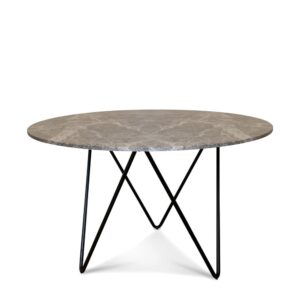 Wohnli Möbelsuche - Runder Tisch aus  Metall und Marmor