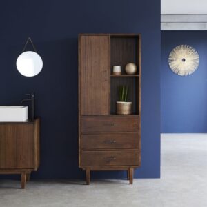 wohnli-moebel-suche-M21021390-1 Doppelte Badezimmersäule aus Mindyholz 170 70x170x30cm Holz Braun BERAH GETAH Möbel Badezimmermöbel Bad-Hochschränke