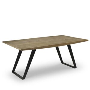 wohnli-moebel-suche-M21026072 Wohnli Möbelsuche - Rechteckiger Tisch aus Eiche und Metall für 6/8 Gedecke schwarz