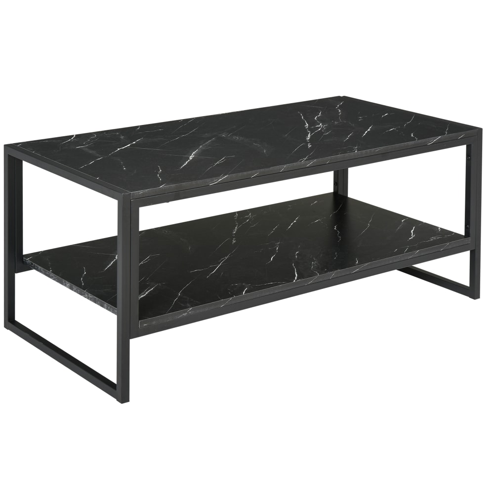 wohnli-moebel-suche-M21027469 Wohnli Möbelsuche - Schwarzmarmor-Couchtisch mit Design-Etagere