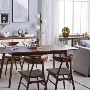 wohnli-moebel-suche-M21027687-1 Esszimmertisch 8 Personen aus Mdf-platte, braun 150x75x90cm Spanplatte Braun Beliani Möbel Esszimmermöbel Esstische