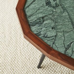 Couchtisch aus massivem Palisanderholz und Marmor 120x35x60cm Holz Braun Tikamoon Möbel Wohnzimmermöbel Couchtische