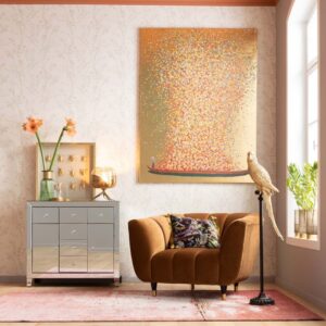 88x84x41cm Glas Silber Kare Design Möbel Schlafzimmermöbel Kommoden