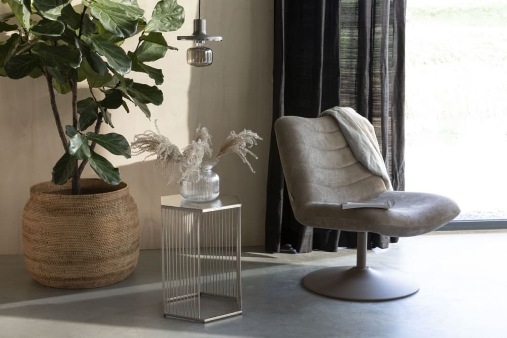 Beiger Lounge-Sessel aus Samt 81x85x67cm Samt Beige Zuiver Sofas und Sessel Sessel, Poufs und Fußbänke Sessel