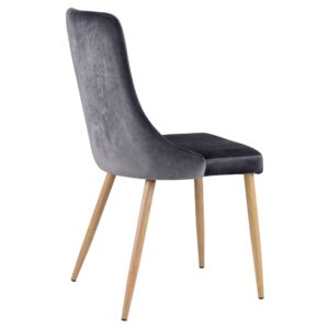 wohnli-moebel-suche-M21034894-1 2er Set graue Samtstühle 51x92x58cm Samt Grau Maison Pavane Möbel Esszimmermöbel Stühle