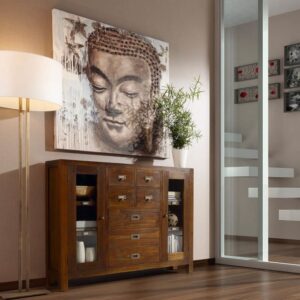 115x90x27cm Holz Braun MOYCOR Möbel Wohnzimmermöbel Konsolentische