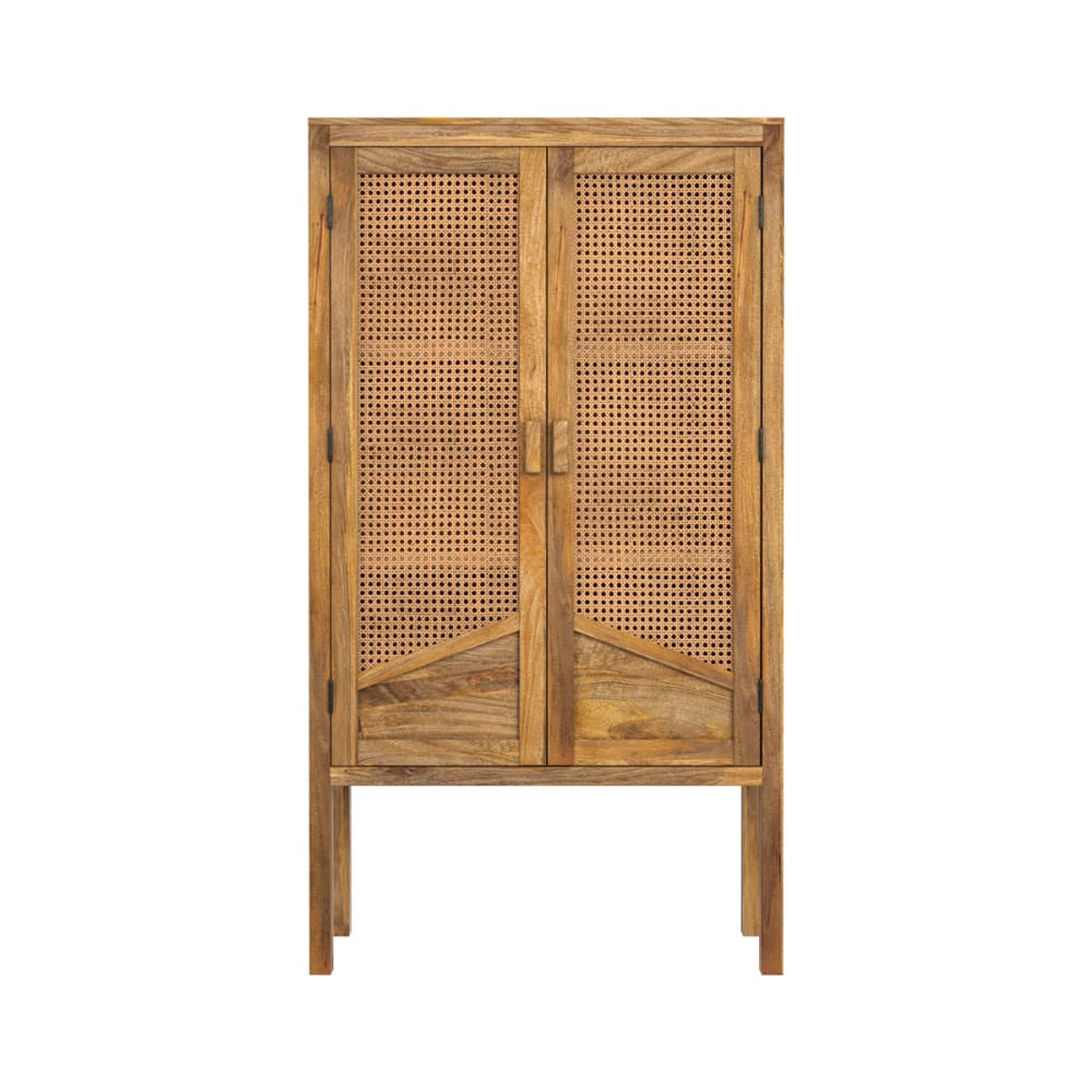 Wohnli Möbelsuche - Schrank aus Rattan und Mango-Holz und Rattan
