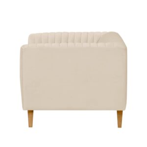 Sessel aus beigefarbenem Samt 89x70x85cm Samt Beige Rendez-Vous Déco Sofas und Sessel Sessel, Poufs und Fußbänke Sessel