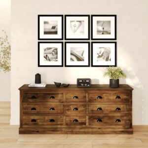 Sideboard aus recyceltem Zedernholz mit 9 Schubladen 185x73x45cm Holz Braun Rendez-Vous Déco Möbel Esszimmermöbel Sideboards, Highboards & niedrige Anrichten