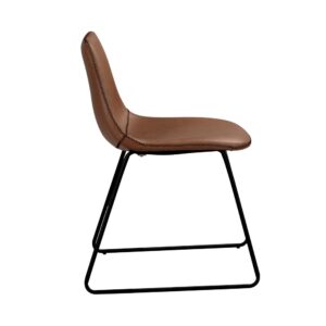 wohnli-moebel-suche-M21037353-1 2er-Set braune Kunstledersessel 47x80x54cm PVC - Polyvinlychlorid Braun Maison Pavane Möbel Esszimmermöbel Stühle