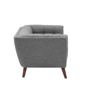 Gepolstertes 3-Sitzer-Sofa aus grauem Stoff 218x76x90cm Stoff Grau Rendez-Vous Déco Sofas und Sessel Sofas 2-Sitzer-Sofas & 3-Sitzer-Sofas