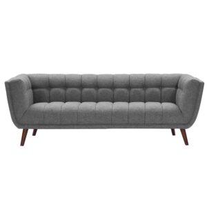 Wohnli Möbelsuche - Gepolstertes 3-Sitzer-Sofa aus grauem Stoff