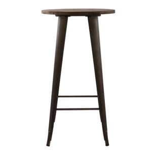 wohnli-moebel-suche-M21037546-1 Runder Bartisch für 2 Personen aus dunklem Holz D60 cm 60x105x60cm Holz Braun Maison Pavane Möbel Esszimmermöbel Esstische