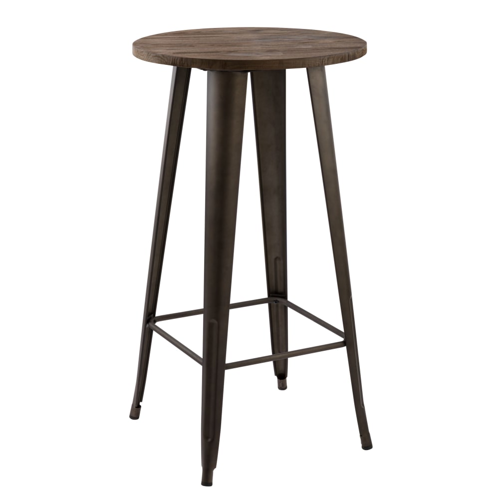 wohnli-moebel-suche-M21037546 Wohnli Möbelsuche - Runder Bartisch für 2 Personen aus dunklem Holz D60 cm