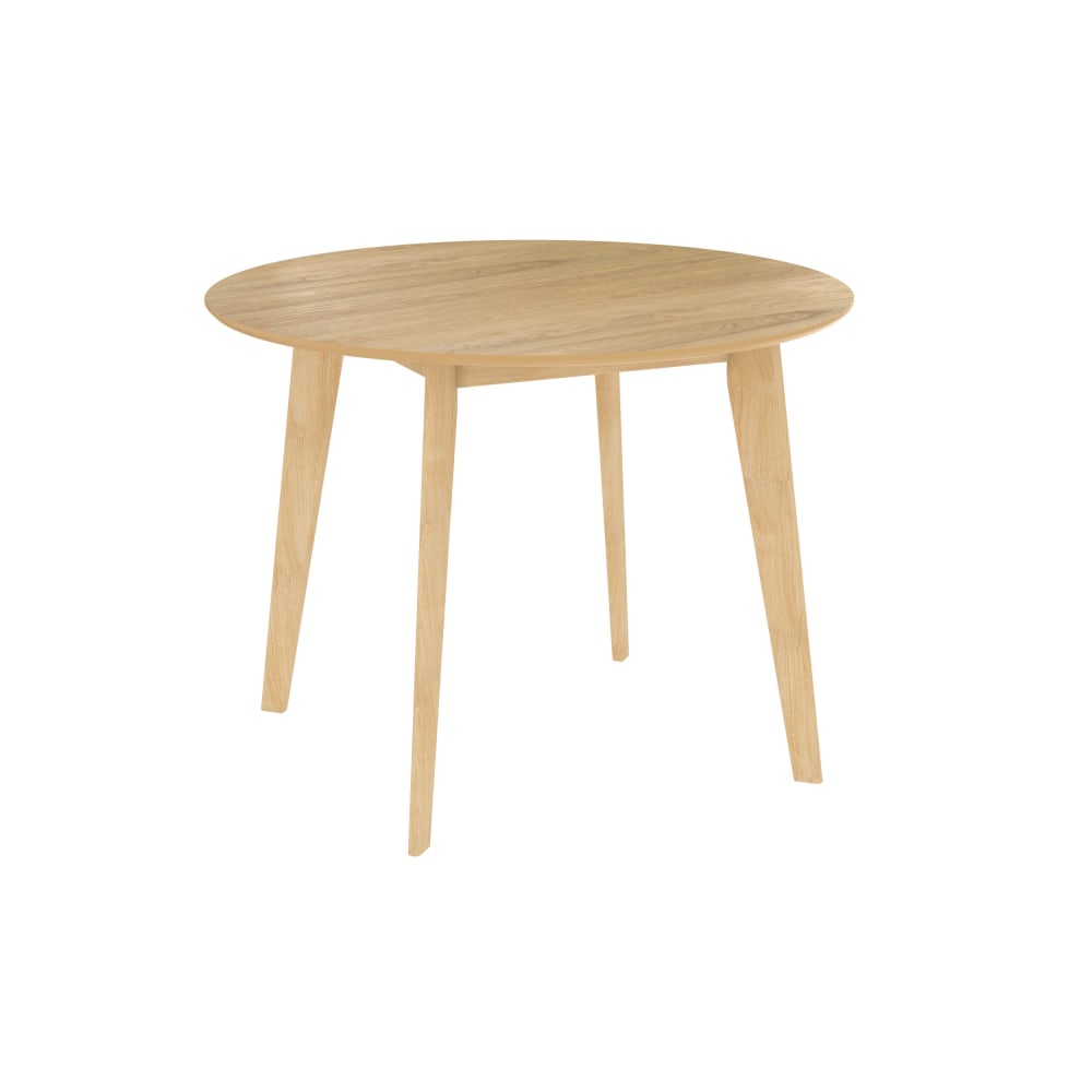 Wohnli Möbelsuche - Runder Tisch für 4 Personen aus hellem Holz D100 cm